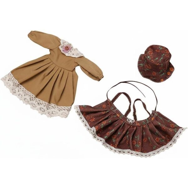 Abito in Pizzo Kaki per Bambola BJD 30 cm - Elegante e Facile da Cambiare