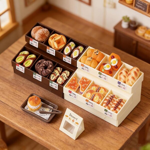 Giocattoli da forno in miniatura realistici per collezioni e decorazioni domestiche