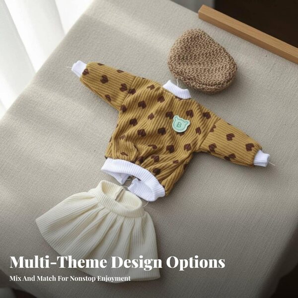 Komplettes Kleidungsset für eine 30 cm große BJD-Puppe – Stil und Komfort garantiert