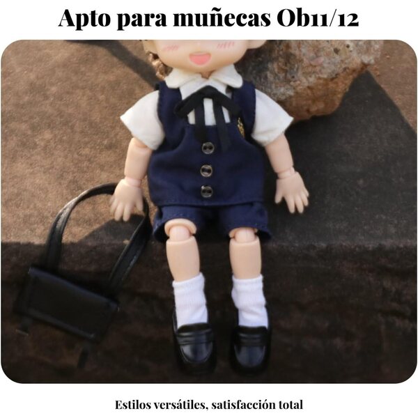 Kompletter Satz Schuluniform für 1/12 japanische OB11-Puppe