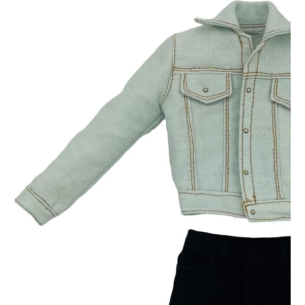 Lässiges Jeans-Kleidungsset für 12-Zoll-Puppen – Jacke, Hose und Weste