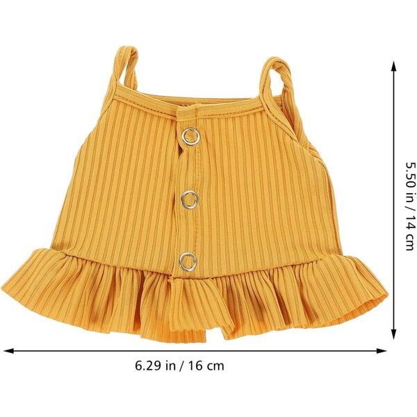 ERINGOGO 2-teiliges Set: Oberteil und Shorts aus weichem Stoff für 43-cm-Puppen – Modeaccessoires