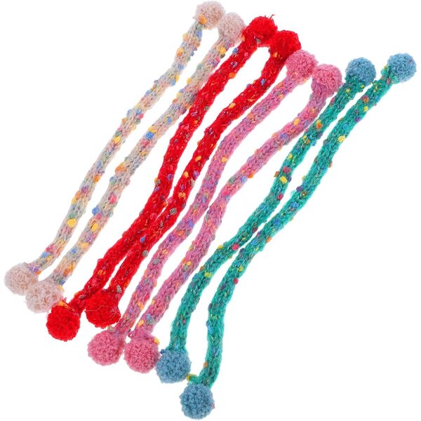 Hohopeti 8 Mini Sciarpe in Lana per Bamboles 15-20 cm, Accessori Colorati per Gioco e DIY