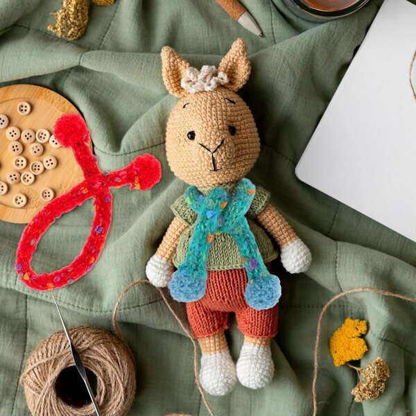 Hohopeti 8 Mini Sciarpe in Lana per Bamboles 15-20 cm, Accessori Colorati per Gioco e DIY