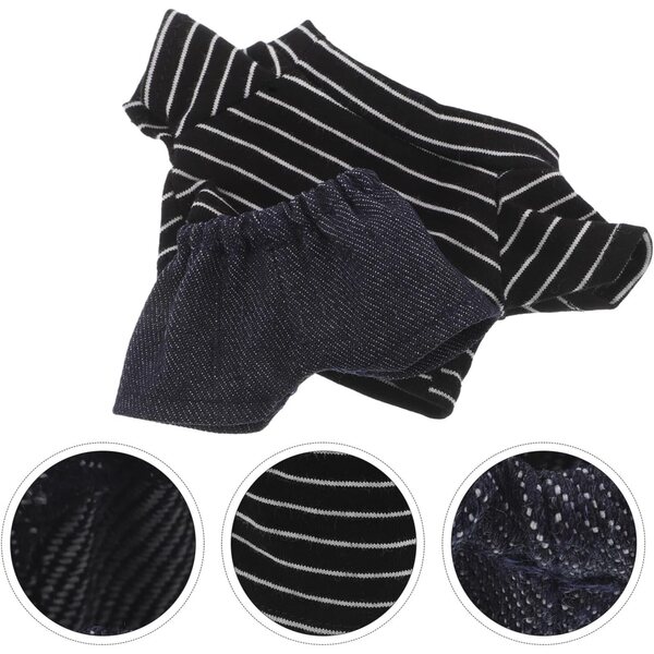 Costume per Bambole Ours in Tessuto Morbido Pantalone e Camicia Multicolore