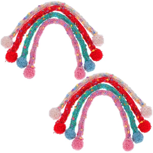 8 Mini-Echarpes Colorate in Lana per Bamboles da 15 a 20 cm, Accessori DIY Invernali