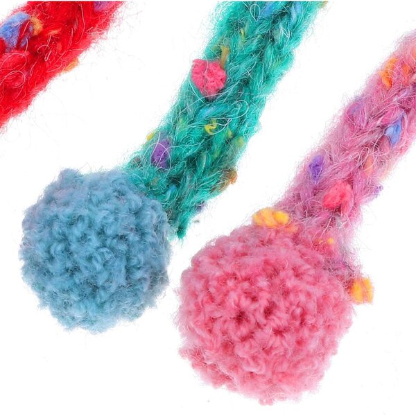8 Mini-Echarpes Colorate in Lana per Bamboles da 15 a 20 cm, Accessori DIY Invernali