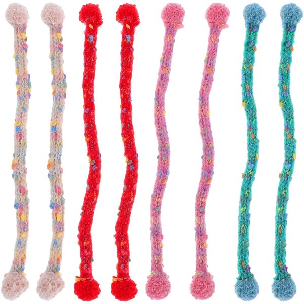 Set 8 Mini Sciarpe di Cotone per Bambole 15-20 cm, Accessori Creativi e Invernali