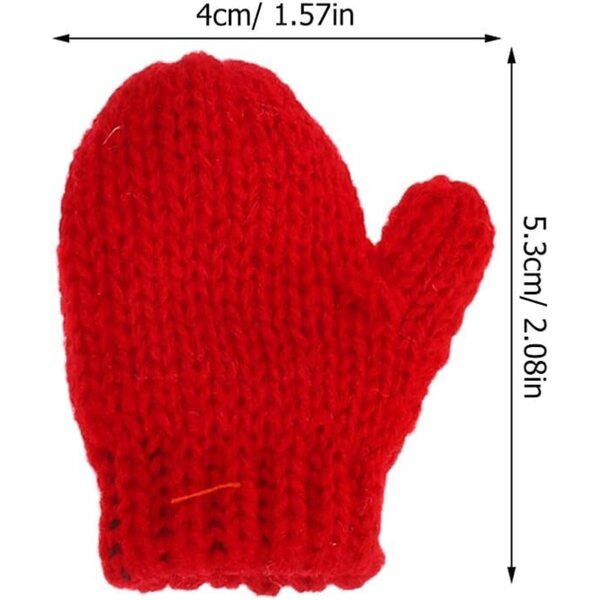 8 Paia di Mini Guanti in Maglia per Bambole - Accessori Creativi Colorati e Realistici