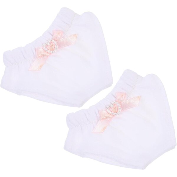 Set 2 Culotte per Bambola 18 Pollici in Tessuto Morbido Bianco Accessori Decorativi
