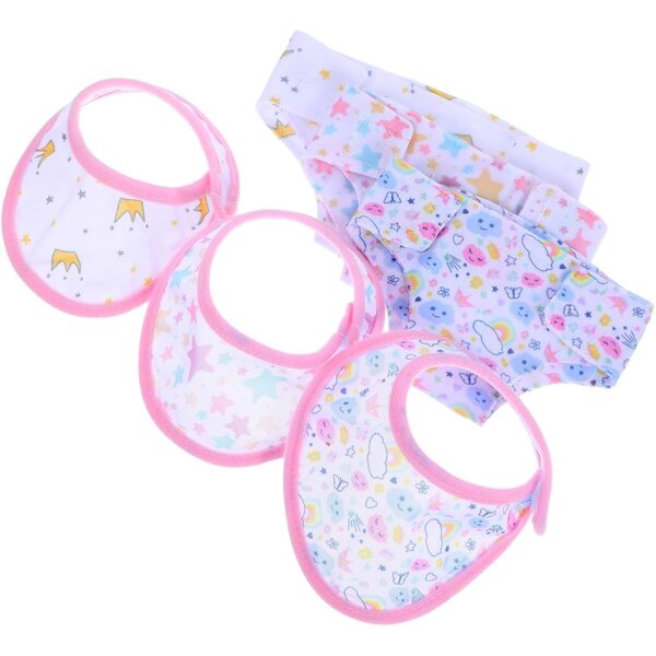 6-teiliges Set verstellbare Baumwollunterwäsche für 43-cm-Puppen – realistische und farbenfrohe Accessoires