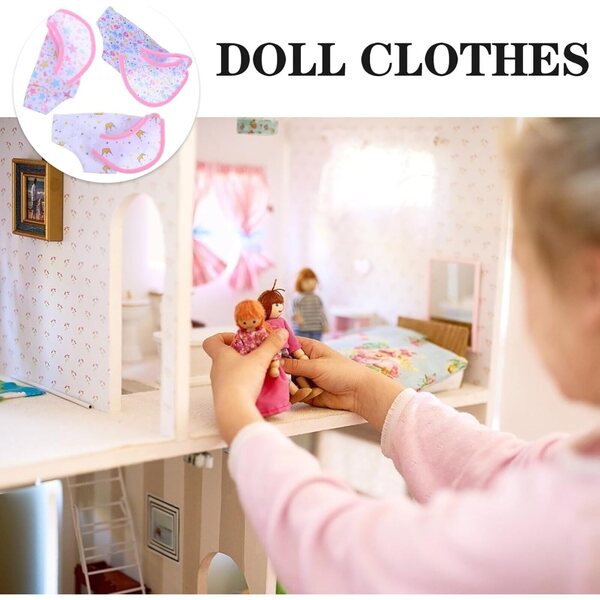 6-teiliges Set verstellbare Baumwollunterwäsche für 43-cm-Puppen – realistische und farbenfrohe Accessoires