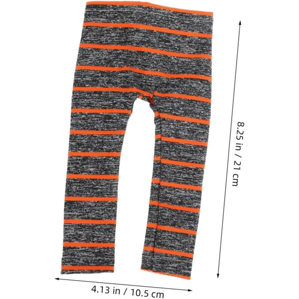 Leggings neri in tessuto morbido lavabile per bambole da 45 cm - accessorio riutilizzabile