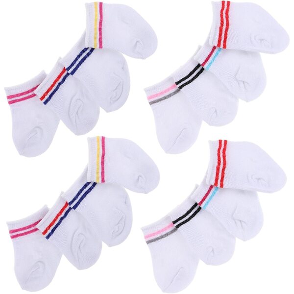 8 Paia Calzini a Righe per Bambola 45 cm - Accessori Abbigliamento Colorati e Confortevoli
