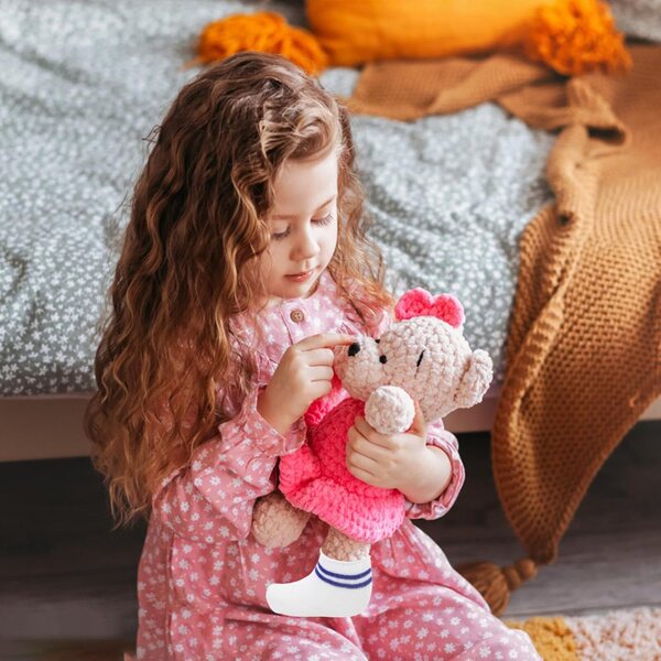 8 Paia Calzini a Righe per Bambola 45 cm - Accessori Abbigliamento Colorati e Confortevoli