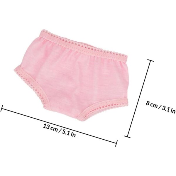 Set 2 Culottes Miniature in Tessuto per Bambole 18 Pollici, Sottovesti Resistenti e Morbidi