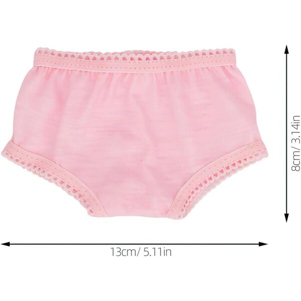 Set 2 Culottes Miniature in Tessuto per Bambole 18 Pollici, Sottovesti Resistenti e Morbidi