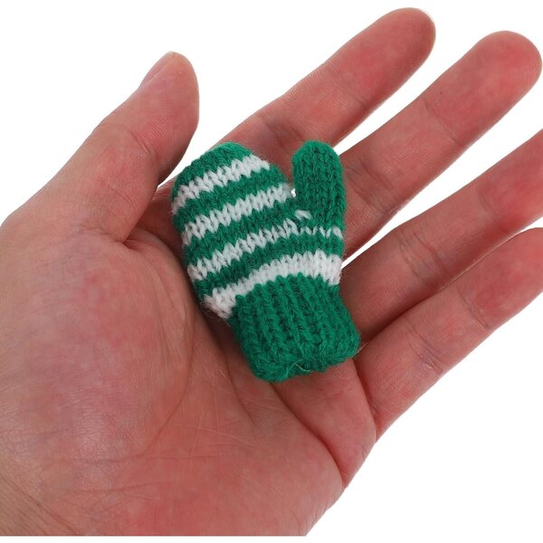 ERINGOGO 8 Coppie di Mini Guanti a Maglia Multicolori per Bambole, Accessori Fatti a Mano