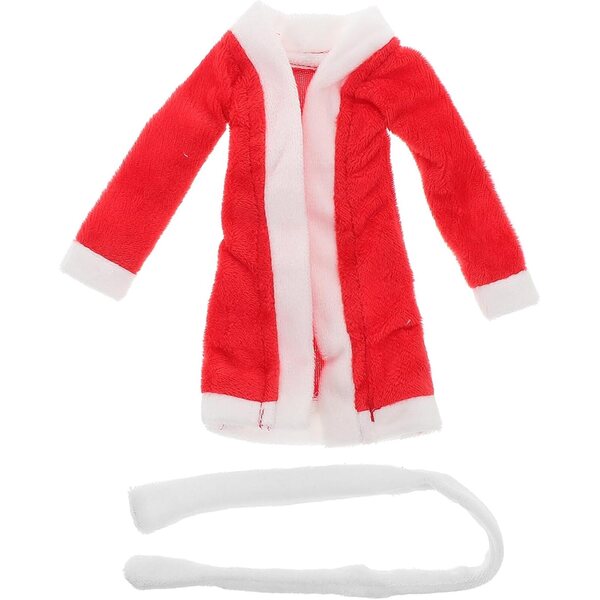Peignoir di Natale Bianco per Bambole Elfo - Accessorio Festivo Elegante e Semplice