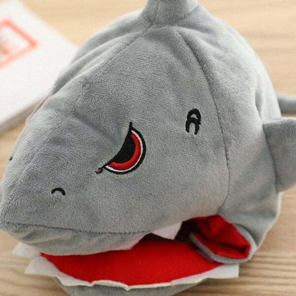 Chapeau en peluche requin per bambole, accessorio lavabile in tessuto e cotone PP