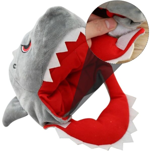 Chapeau en peluche requin per bambole, accessorio lavabile in tessuto e cotone PP