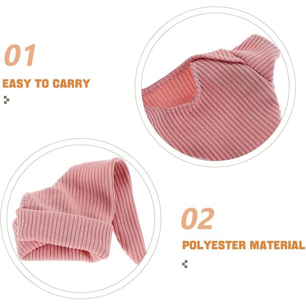 Rosa Kleidungsset für 18-cm-Puppen mit Polyesterschuhen und Hut