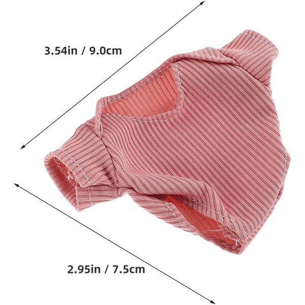 Komplettes Kleidungsset für 18-cm-Puppen mit Schuhen und rosa Hut aus Polyester