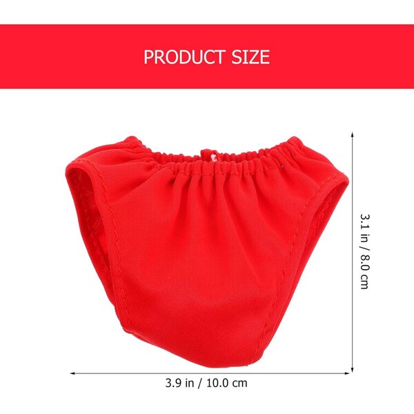 Set 4 Culottes Rosse Riutilizzabili in Tessuto per Bambole 45-60 cm, Accessori Realistici