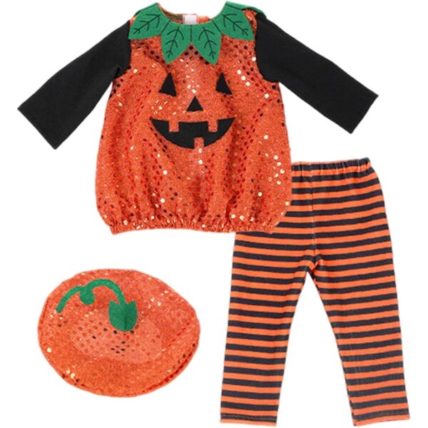 Abbigliamento Halloween per Bambole 16/18 Pollici - Costume Zucca con Pantaloni e Cappello