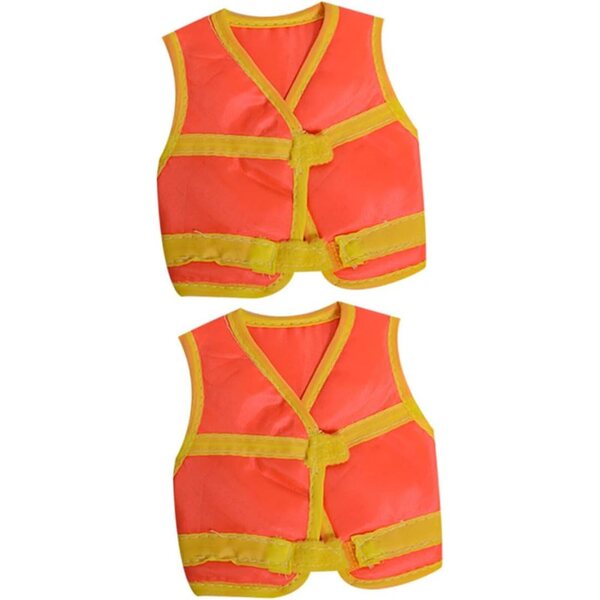Set di 2 gilet da costruzione per bambole da 30 cm - Mini vestiti durevoli per giochi e feste