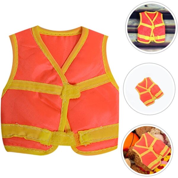 Set di 2 gilet da costruzione per bambole da 30 cm - Mini vestiti durevoli per giochi e feste