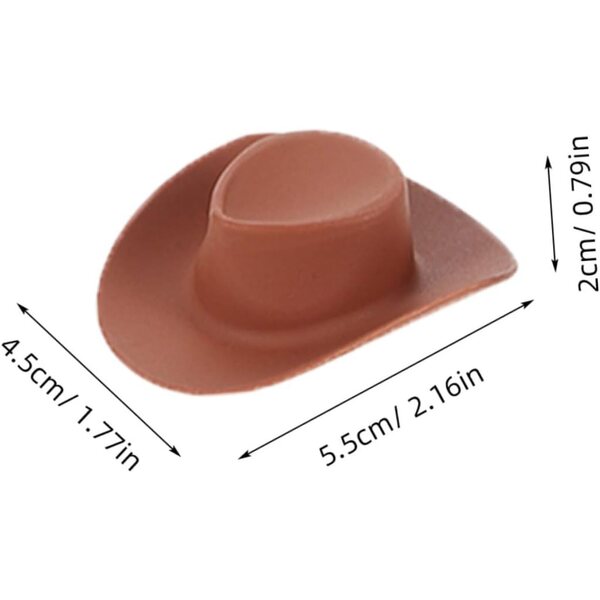 Mini chapeaux cowboy marron in plastica per decorazioni e progetti creativi 40 pezzi