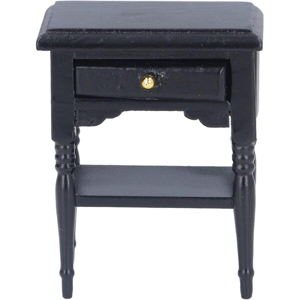 Comodino in Legno Miniatura 1:12 per Casa delle Bambole - Stile Europeo e Retrò