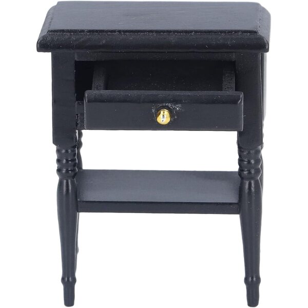 Comodino in Legno Miniatura 1:12 per Casa delle Bambole - Stile Europeo e Retrò