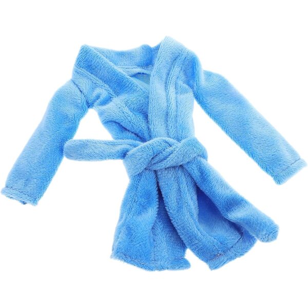 Peignoir Mini Bambole Blu Cielo in Tessuto Morbido, Accessorio Elegante e Versatile