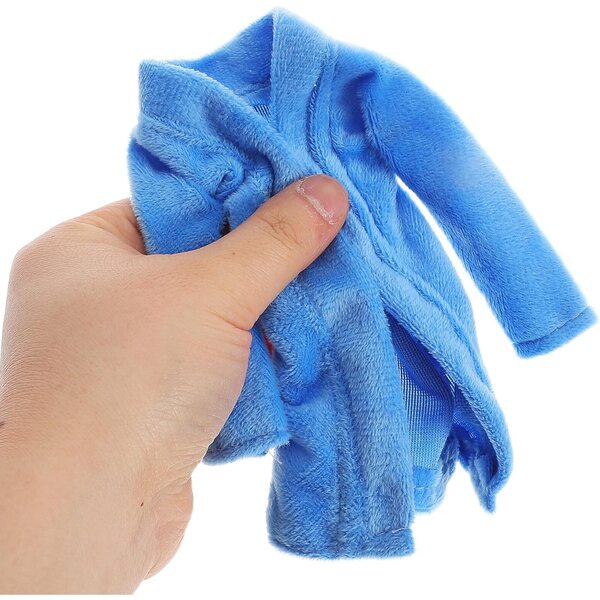 Peignoir Mini Bambole Blu Cielo in Tessuto Morbido, Accessorio Elegante e Versatile