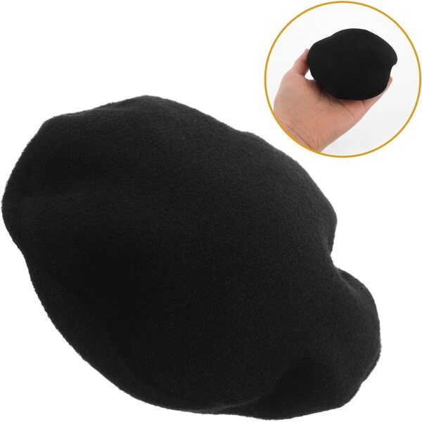Basco Miniatura in Lana Nero per Bambole da 10 cm, Caldo e Morbido Accessorio per Feste