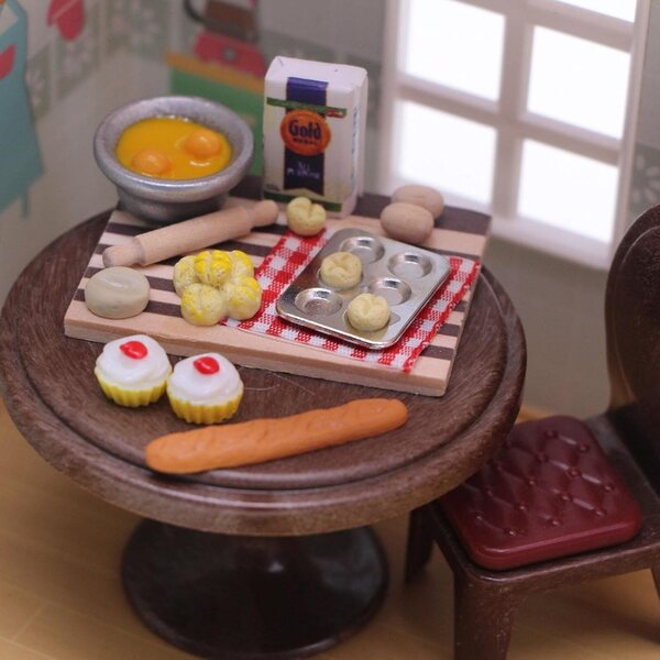Stazione di Cottura in Miniatura 1:12 per Casa delle Bambole Decorazione Dettagliata