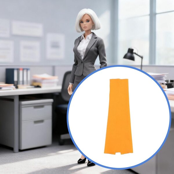 Robe Miniature Jaune pour Figures 1:6 – Skalierbares Kleid 30 cm für weibliche Puppen