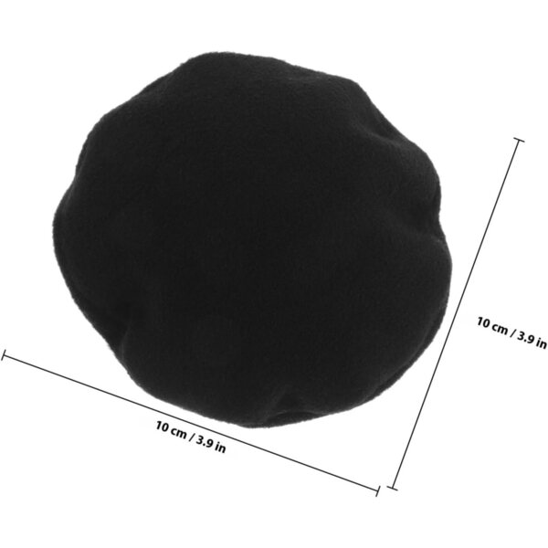 Basco in Lana per Bambole Nero 10 cm – Cappello Francese Morbido e Versatile