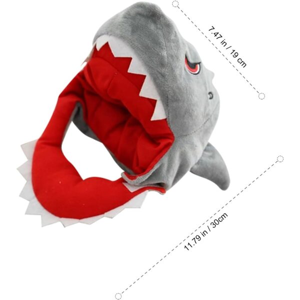 Cappello in peluche squalo per bambola - Accessorio divertente per giochi di vestire per bambini