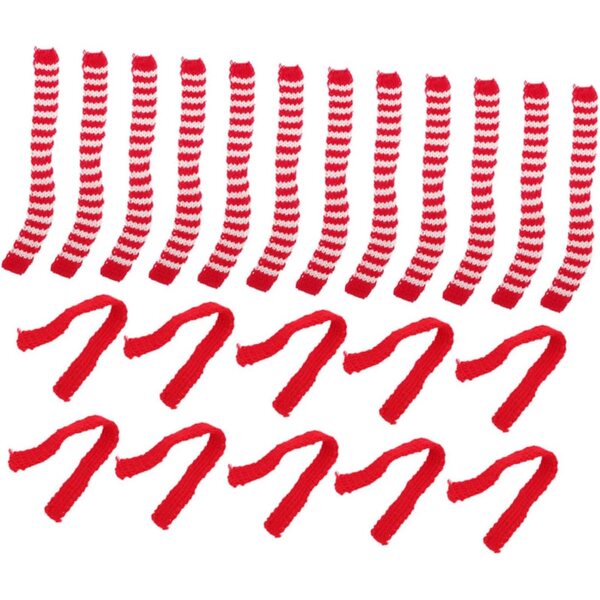 Set 20 Mini Sciarpe Rossi per Bambole, Accessori Decorativi per Feste e Giochi