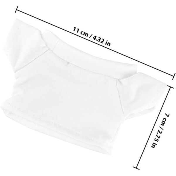 4 T-shirt in Cotone per Peluche – Set di Vestiti Semplici e Riutilizzabili per Bambole