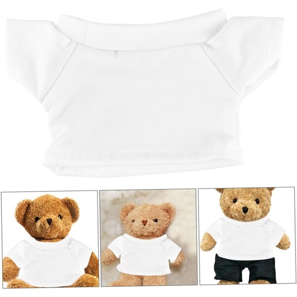 4 T-shirt in Cotone per Peluche – Set di Vestiti Semplici e Riutilizzabili per Bambole