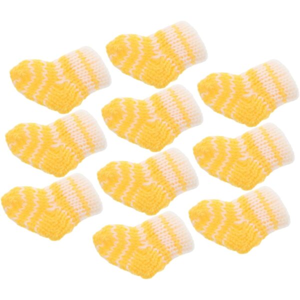 Set 10 calzini miniatura per bambole invernali multicolori per casa delle bambole