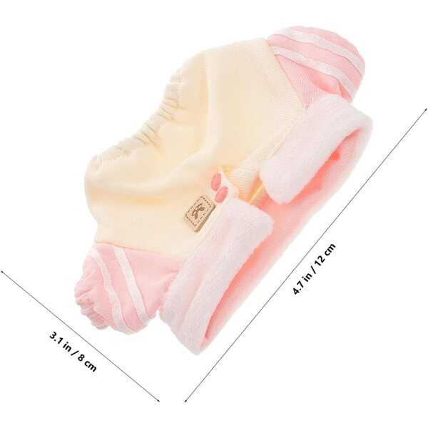 Bekleidungsset für 20-cm-Puppen mit Umschlagkragen und rosa Baumwollhose