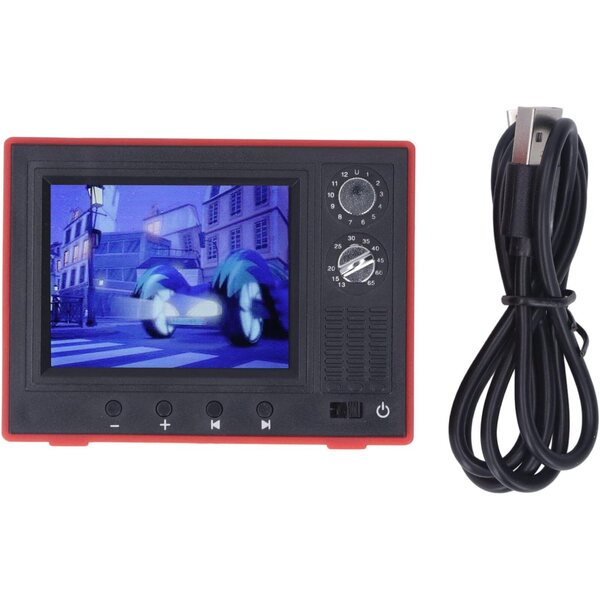 TV in Miniatura Retrò per Casa delle Bambole con Batteria Ricaricabile e Design Realistico