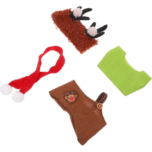 Set vestiti di Natale per bambole ERINGOGO: costume Babbo Natale e accessori in poliestere