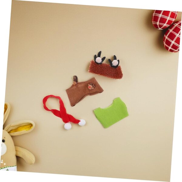 Set vestiti di Natale per bambole ERINGOGO: costume Babbo Natale e accessori in poliestere