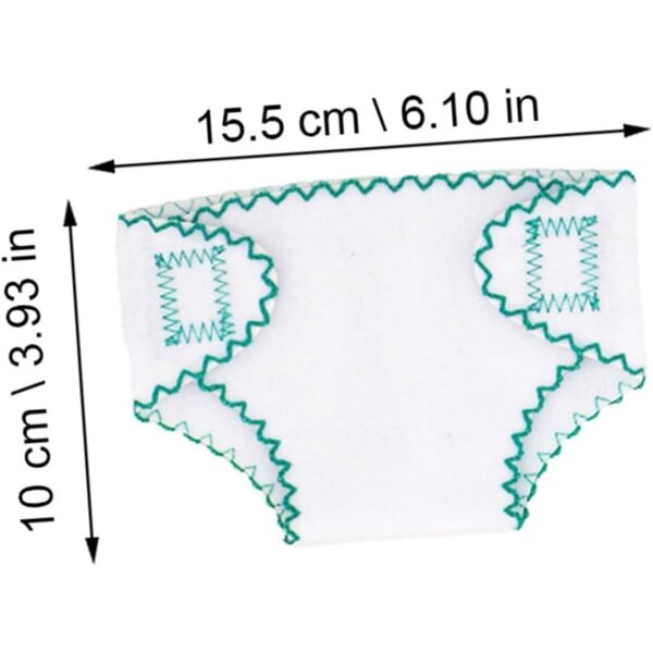 Set 4 Mini Accessori di Pannolini Tessili per Bambole 18 Pollici - Riutilizzabili e Morbidi